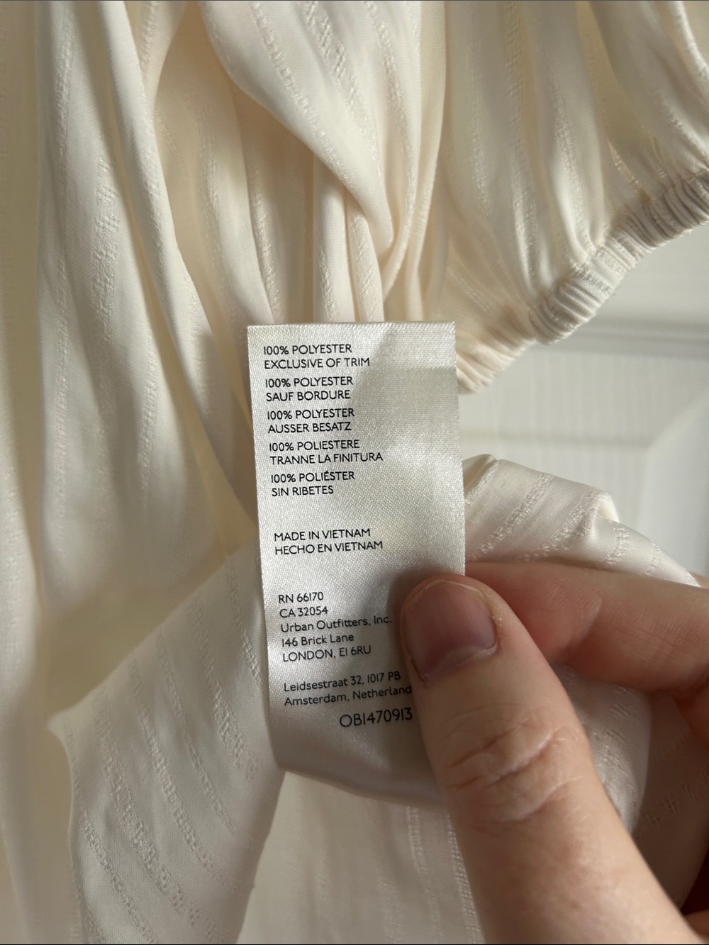 Anthropologie Cream Gauzy Button-Front Peasant Blouse - Picture 5 of 10